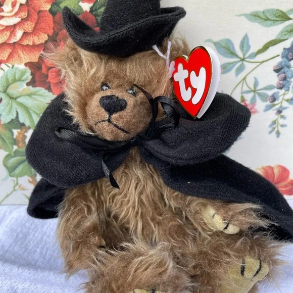 NWT TY Attic Treasures Esmeralda the Witchy Bear and Peter the Pumpkin Bear - Picture 5 of 5